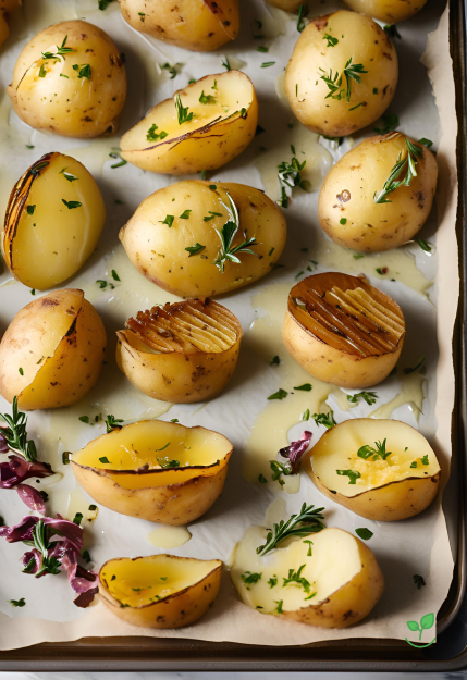 Batatas Assadas Crocantes com Alho e Alecrim