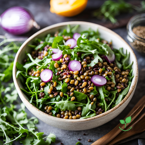 Salada de Lentilha Du Puy e Mostarda