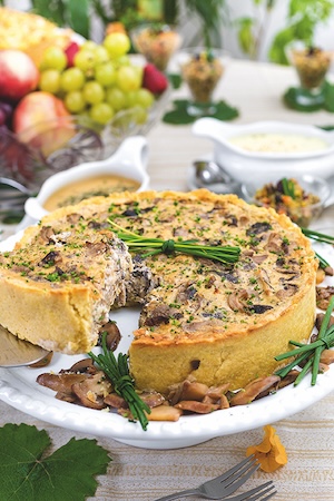 Torta de Alho Poró com Shitake